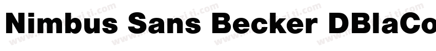 Nimbus Sans Becker DBlaCon字体转换